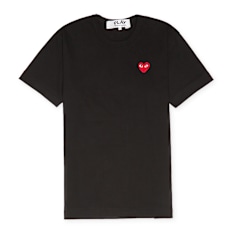 Comme des Garcons Play Big Red Heart Logo T-Shirt black