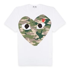 Comme des Garcons Play&nbsp; Camouflage T-Shirt blanc