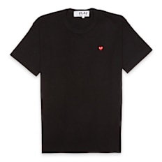 Comme des Garcons Play Small Red Heart Logo T-Shirt black