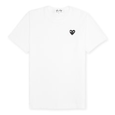 Comme des Garcons Play Black Heart T-Shirt white