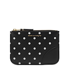 Comme des Garcons Wallet Dots Printed Leather Line black