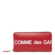 Comme des Garcons Wallet Huge Logo rood