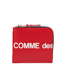 Comme des Garcons Wallet Huge Logo rood