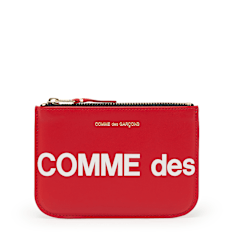 Comme des Garcons Wallet Huge Logo rood