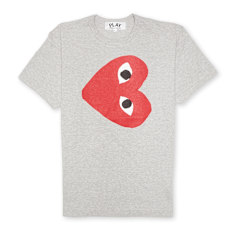 Comme des Garcons Play Play Logo T-Shirt grey