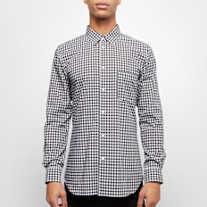 Comme des Garcons Shirt Forever Yarn Dyed Cotton Gingham Shirt schwarz