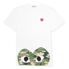 Comme des Garcons Play Camouflage T-Shirt blanc