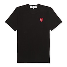 Comme des Garcons Play Play Double Heart T-Shirt zwart