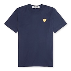 Comme des Garcons Play Gold Heart T-Shirt blauw