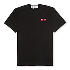 Comme des Garcons Play Play Two Heart T-Shirt schwarz