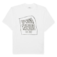 Opening Ceremony Warped Logo Regular T-Shirt white