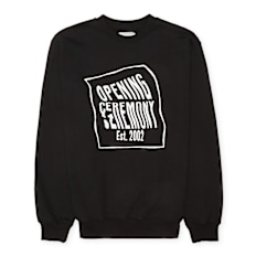 Opening Ceremony Warped Logo Regular Crewneck black