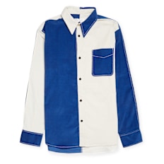 Wales Bonner MONTEGO COLOUR BLOCK SHIRT beige