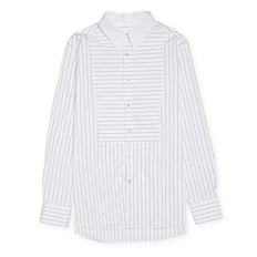 Wales Bonner WAILERS PLASTRON SHIRT weiß