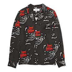 Soulland&nbsp; André Love Letter Joe Shirt noir