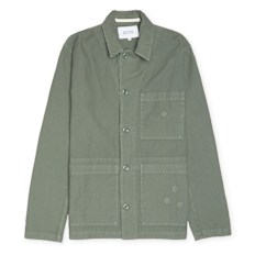 Norse Projects x Geoff McFetridge Mads Backsatin groen