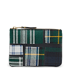 Comme des Garcons Wallet Tartan Patchwork Wallet groen