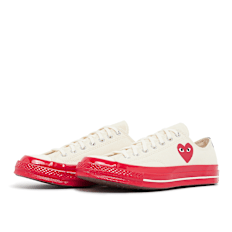 Comme des Garcons Play Red Sole Chuck Taylor 70 Low Top beige