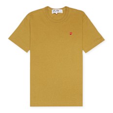 Comme des Garcons Play Red Heart T-Shirt geel