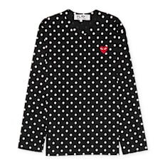 Comme des Garcons Play Black Polka Dot Longsleeve schwarz