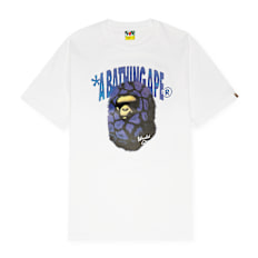 A Bathing Ape Fur Ape Head Tee white