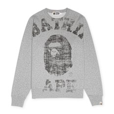A Bathing Ape Big College Crewneck grau