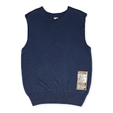 GR10K Cotton Knit Vest blau