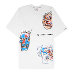 Aape by A Bathing Ape x Jean Michel Basquiat Tee wit