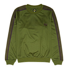 Needles Track Crew Neck Shirt - Poly Smooth grün