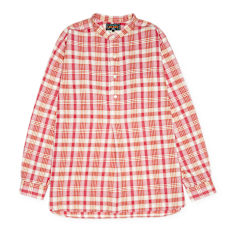 Beams Plus Band Pullover Madras rood