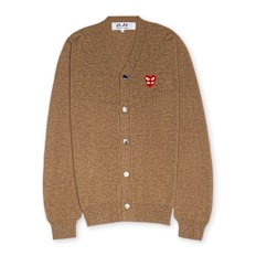 Comme des Garcons Play Knit Cardigan bruin