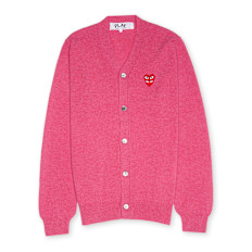 Comme des Garcons Play Knit Cardigan light pink