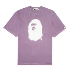 A Bathing Ape Spray Ape Head Garmint Dyed Tee M purple