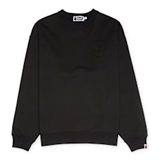 A Bathing Ape&nbsp; Ink Camo Ape Head Badge Crewneck noir