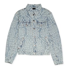 Daily Paper Settle Macrame Denim Jacket blauw