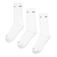 Nike x Stüssy NRG Everyday Plus Cushioned Crew Socks (3 Pack) white