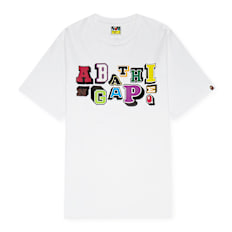 A Bathing Ape Varsity Font T-Shirt white