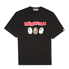 A Bathing Ape Triple Ape Head Tee schwarz