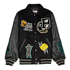 A Bathing Ape Varsity Jacket black