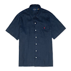 Polo Ralph Lauren Short Sleeve Sport Shirt (Linen) blauw
