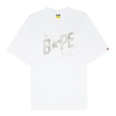 A Bathing Ape Floral Solid Camo Bape Sta Logo Relaxed Fit Tee white