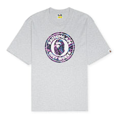 A Bathing Ape Marbling Camo Busy Works Relaxed Fit Tee M grey