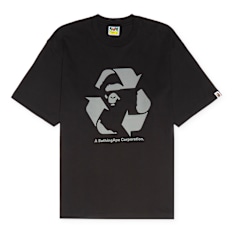A Bathing Ape Recycle Motif Relaxed Fit Tee black