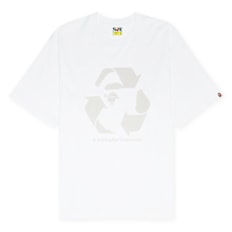 A Bathing Ape Recycle Motif Relaxed Fit Tee white