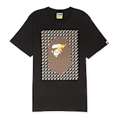 A Bathing Ape Sta Houndstooth Ape Head Tee black