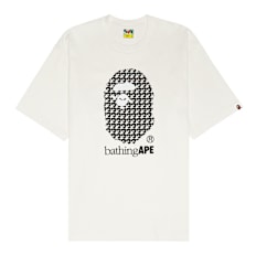 A Bathing Ape Sta Houndstooth By Bathing Ape Relaxed Fit Tee M yellow