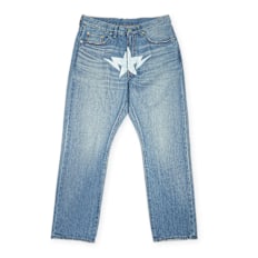 A Bathing Ape Twin Sta Relaxed Fit 13 Oz Denim Pants blau