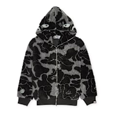 A Bathing Ape Abc Camo Boa Shark Relaxed Fit Full Zip Hoodie camouflage