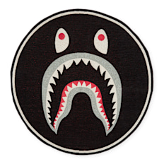 A Bathing Ape Shark Floor Rug black