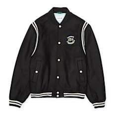 Lacoste Premium Wool Varsity Jacket schwarz